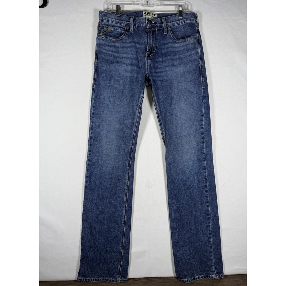 EUC Ariat M7 Slim Fit Straight Leg Jeans Men's 32x36 Stretch Blue Denim Western